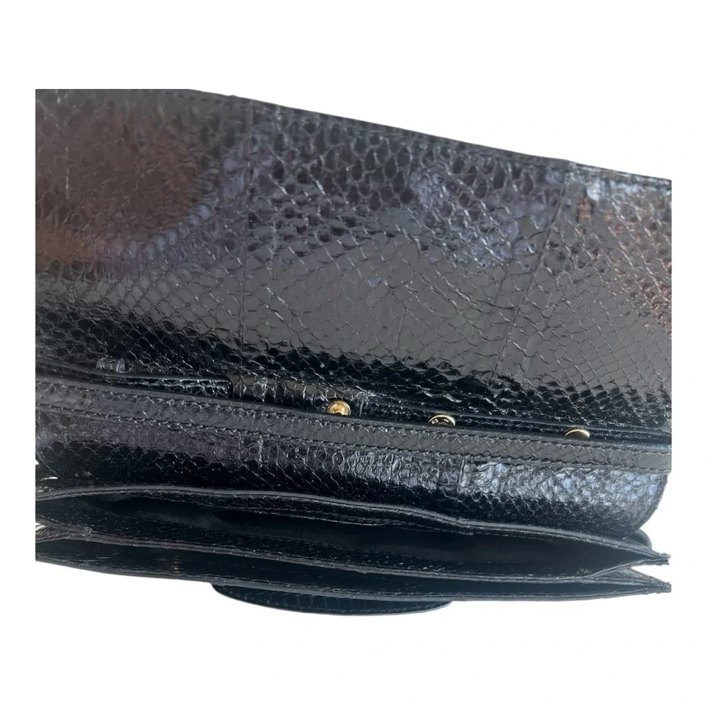 Cole Haan Collection Black Snake skin Clutch